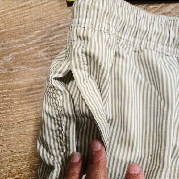 Men's Green Striped Swim Shorts - Picture 7 of 8